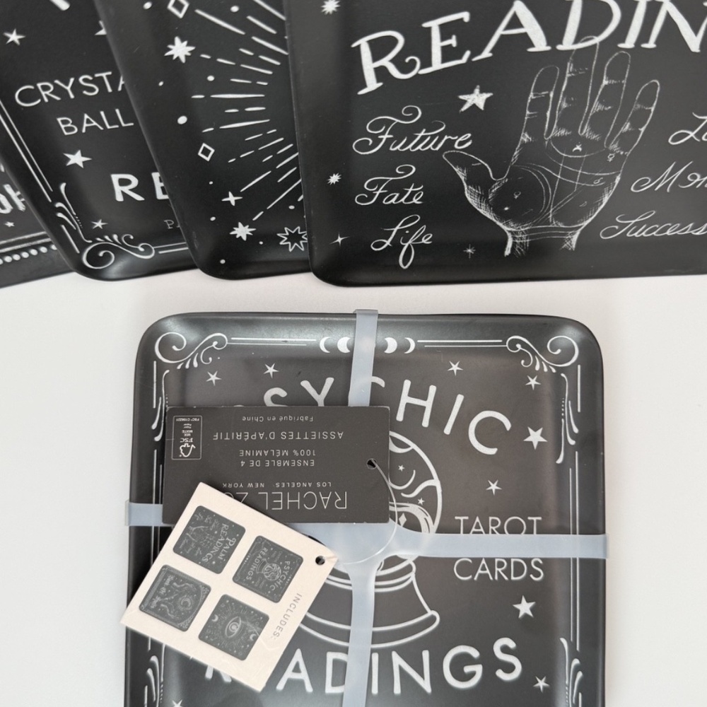 HTF Rachel Zoe Halloween Plates Set of 4 Unique Designs